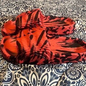 Stylish Red and Black Men's Slip-On Loafers